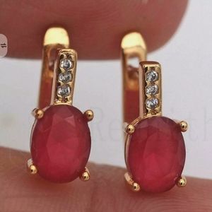 New 18kgf cz earrings